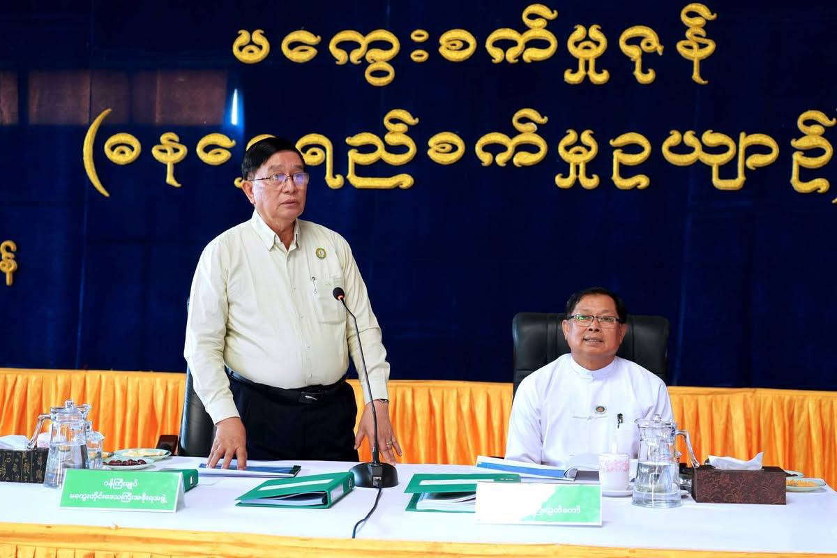 မကွေးတိုင်းဒေသကြီးဝန်ကြီးချုပ် ဦးတင့်လွင်၊ မကွေးတိုင်းဒေသကြီးလွှတ်တော် ဥက္ကဌ ဒေါက်တာ မောင်မောင်ဌေး မကွေးစက်မှုဇုန် စီမံကိန်းလုပ်ငန်း ဆောင်ရွက်နေမှုအခြေအနေ ရှင်းလင်းတင်ပြခြင်း အခမ်းအနား တက်ရောက်၊ ရွှေတင့်တူး စိုက်ပျိုးမွေးမြူရေးဇုန် ကြည့်ရှုစစ်ဆေး